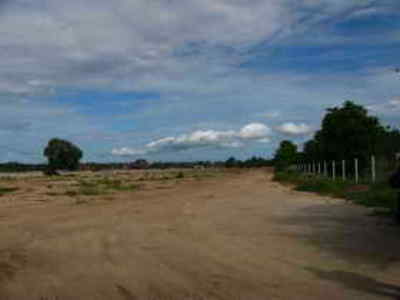 pic Clear land, asphalt road at two sides,