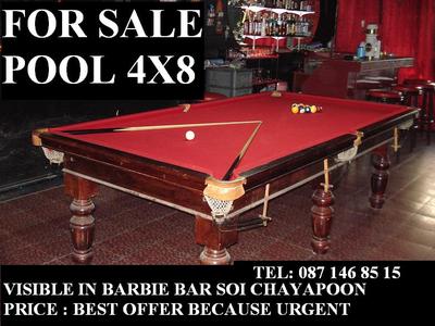 pic POOL  TABLE SNOOKER  4 X 8