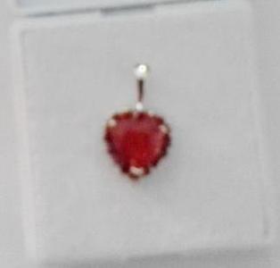 pic Silver Jewellry, Red Heart Stone Pendant